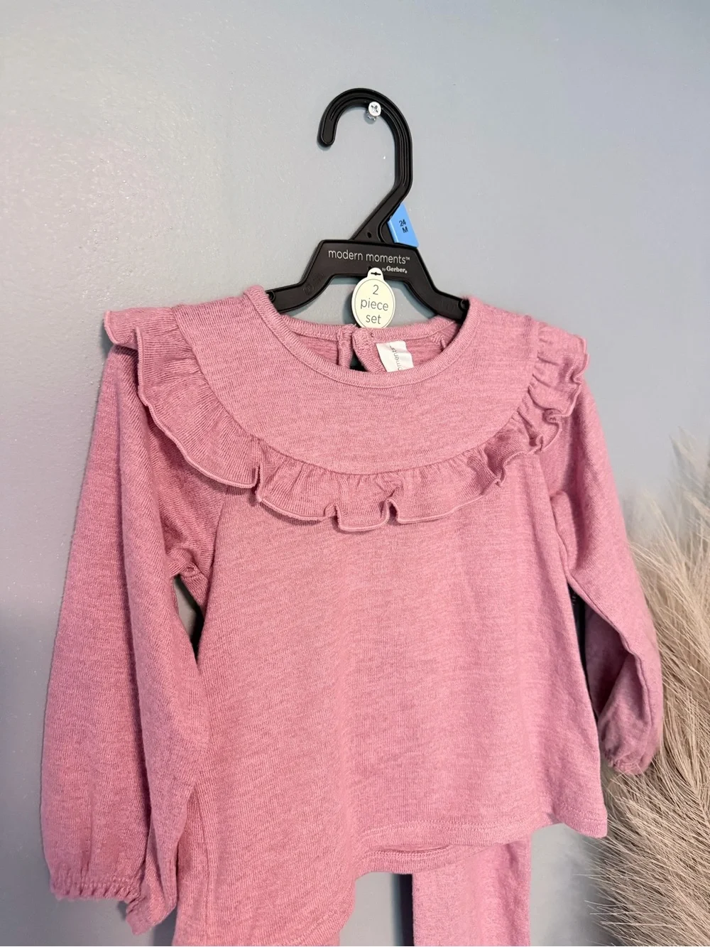 Modern Moments Girls' Pink Ruffle Top & Leggings Matching Set